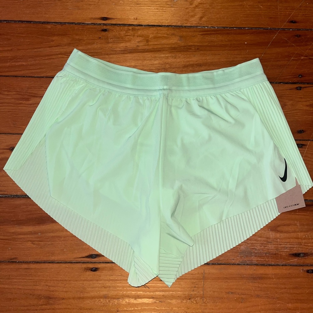 Nike Women's AeroSwift Mint Green Athletic Shorts